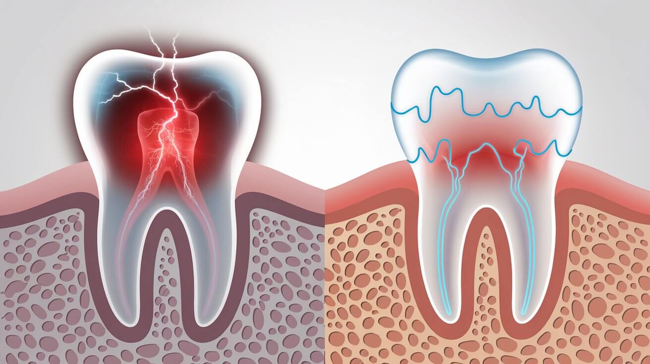 الفرق بين ألم العصب وحساسية الأسنان