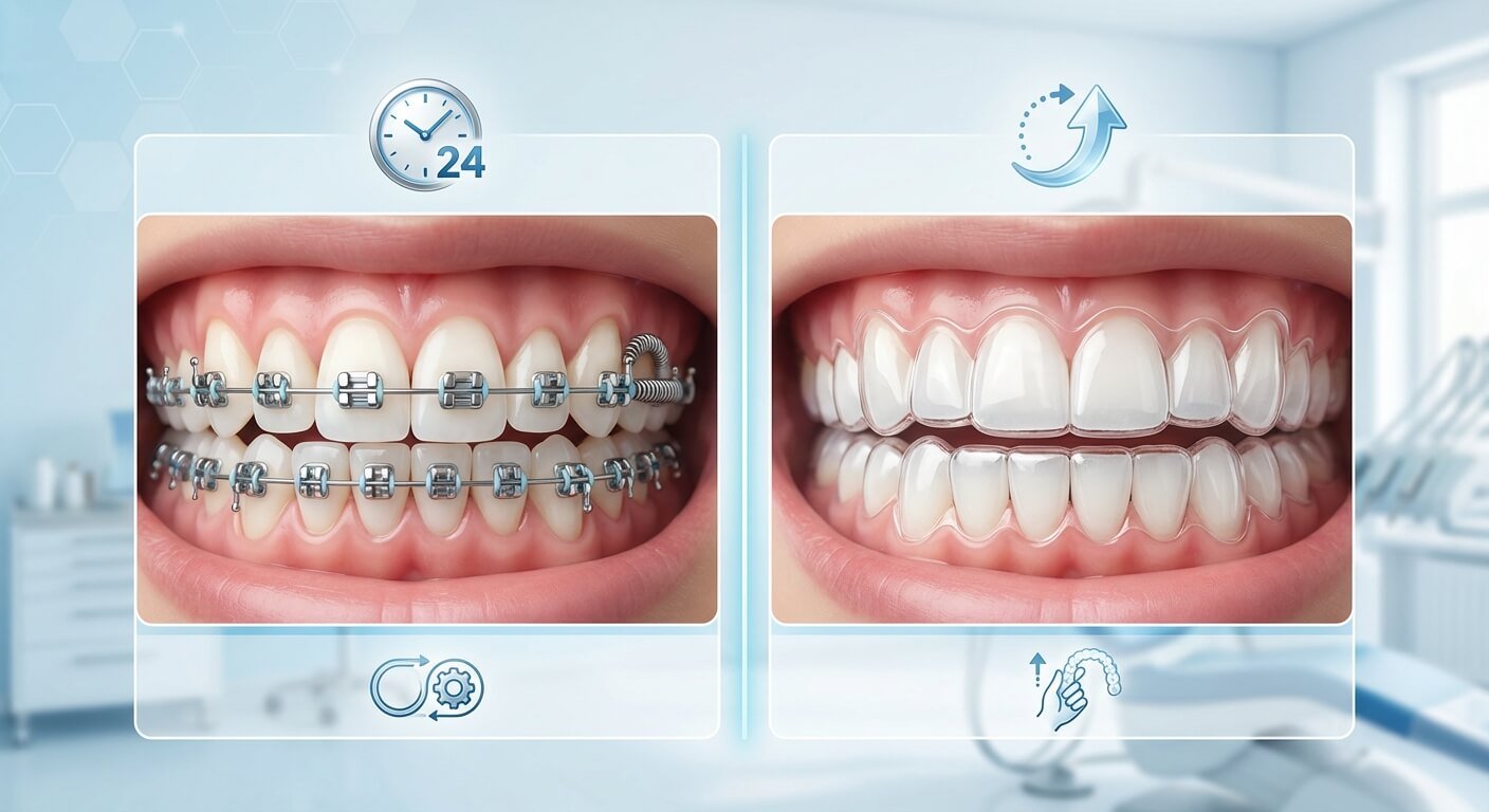 Braces against aligners in a head to head comparison